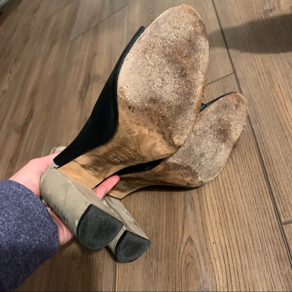 Vince Two Toned Peep Toe Mule - Picture 5 of 6